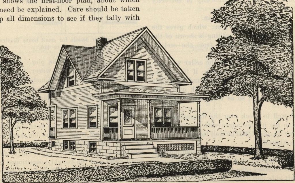 An illustration from How to read plans and take off bills of materials., 1917, leaf 41