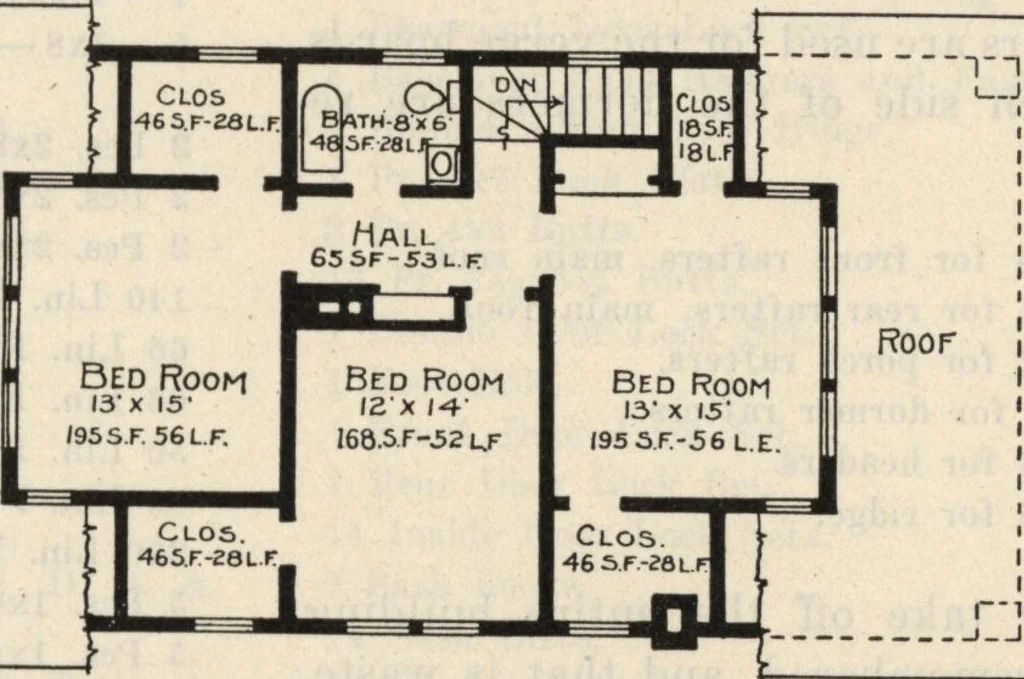 An illustration from How to read plans and take off bills of materials., 1917, leaf 56