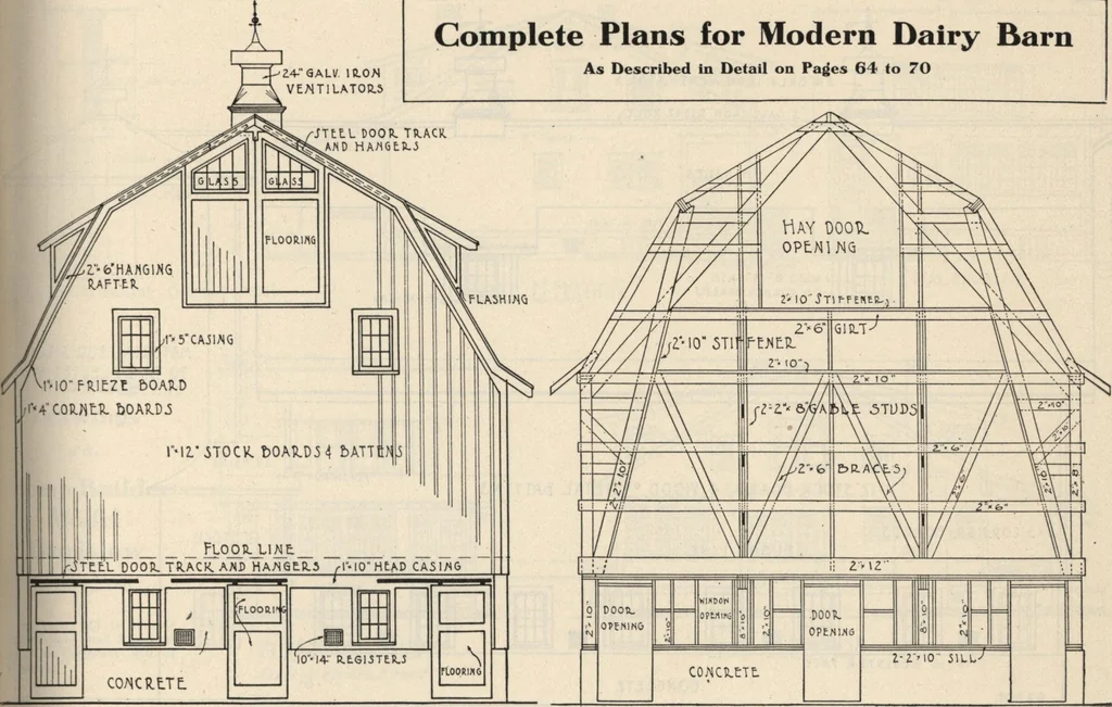 An illustration from How to read plans and take off bills of materials., 1917, leaf 64
