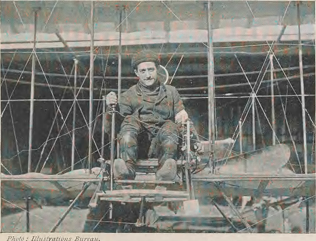An illustration from How men fly, 1911, leaf 120