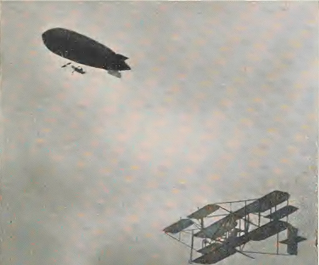 An illustration from How men fly, 1911, leaf 138