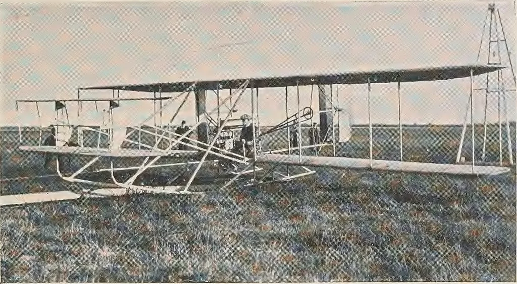 An illustration from How men fly, 1911, leaf 74