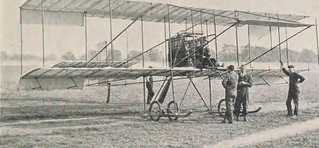 An illustration from How men fly, 1911, leaf 98