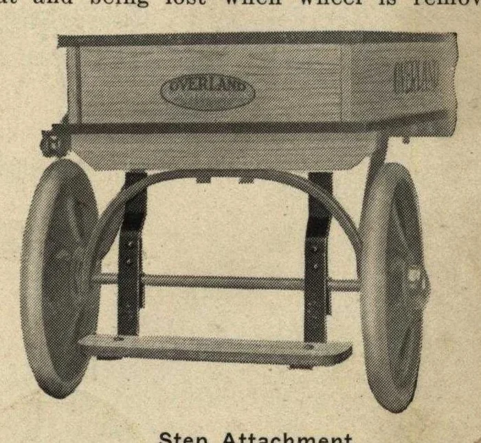 An illustration from Overland Coaster Wagons, Play Cars, Scooters, 1924, leaf 0