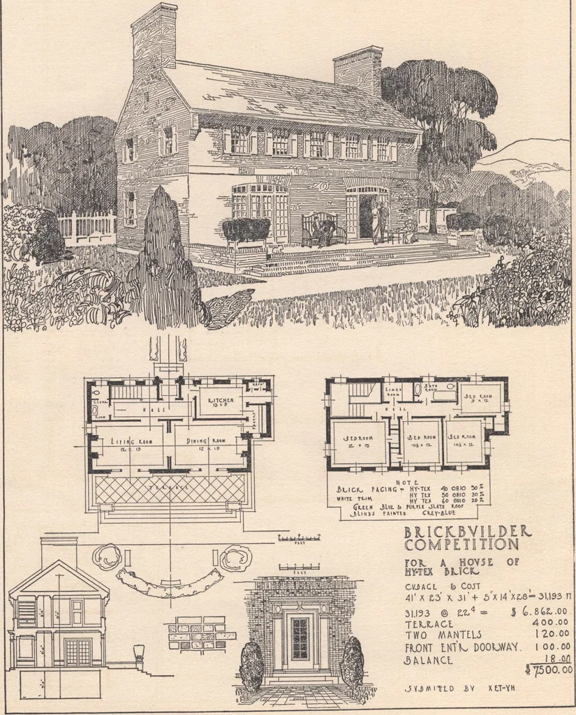 An illustration from The hy-tex house of moderate cost, 1914, leaf 13