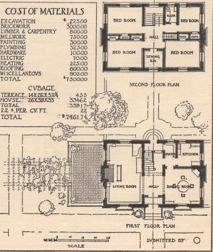 An illustration from The hy-tex house of moderate cost, 1914, leaf 15