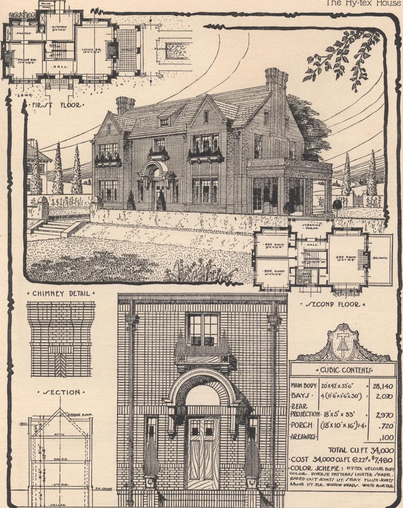 An illustration from The hy-tex house of moderate cost, 1914, leaf 16