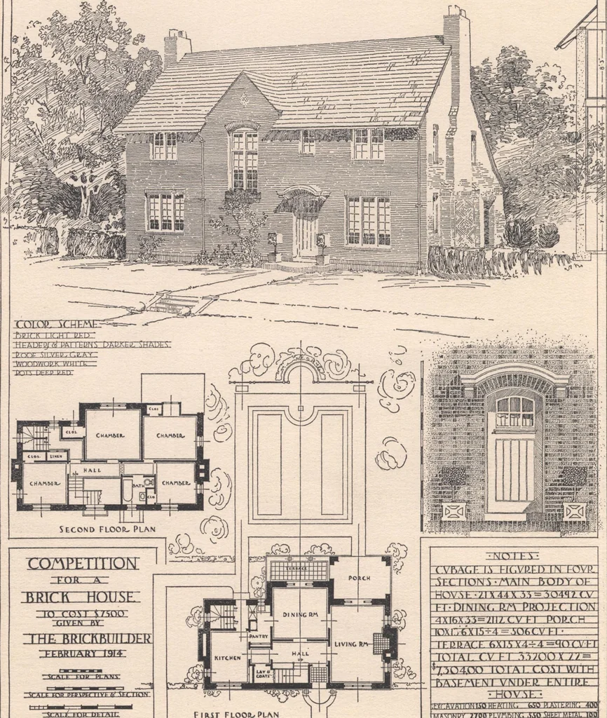 An illustration from The hy-tex house of moderate cost, 1914, leaf 17