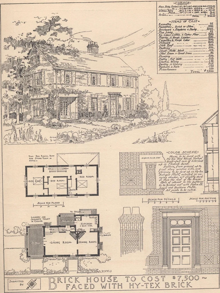 An illustration from The hy-tex house of moderate cost, 1914, leaf 18