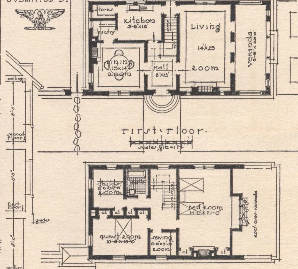 An illustration from The hy-tex house of moderate cost, 1914, leaf 19