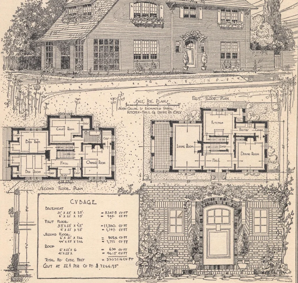 An illustration from The hy-tex house of moderate cost, 1914, leaf 45