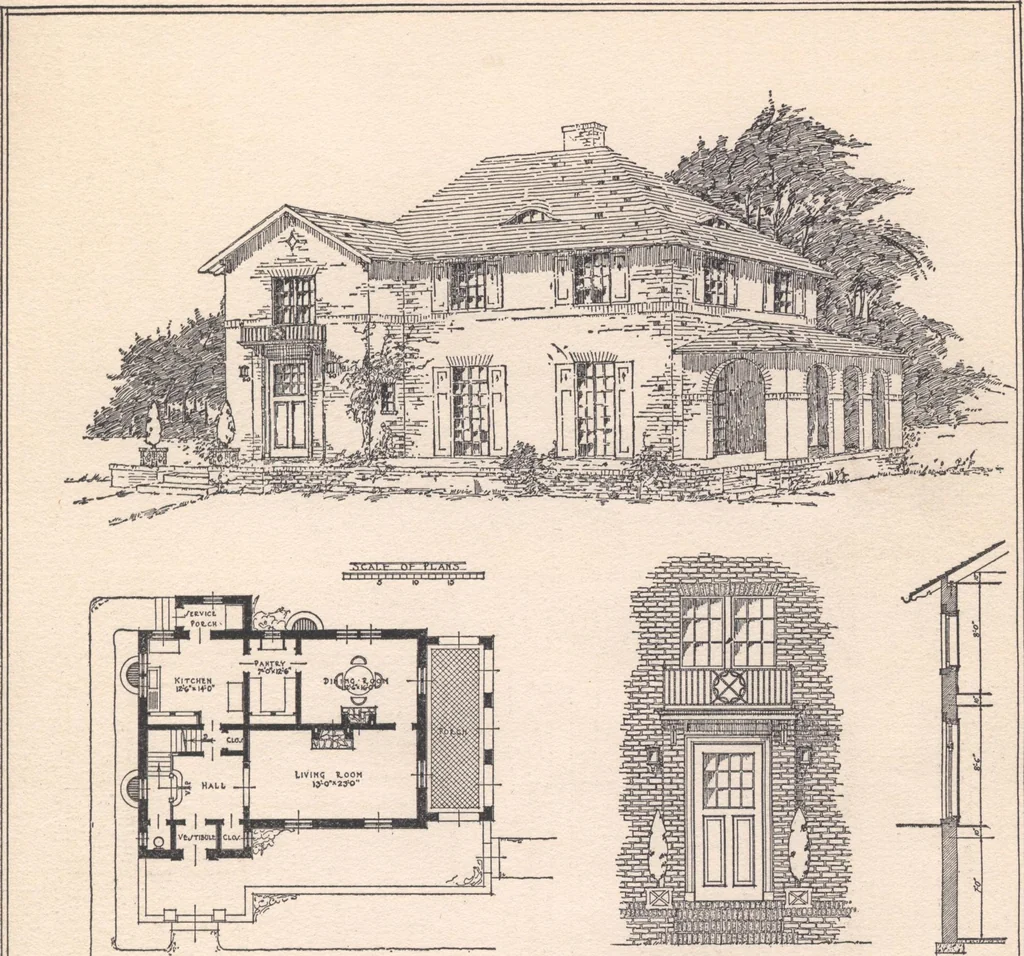 An illustration from The hy-tex house of moderate cost, 1914, leaf 48