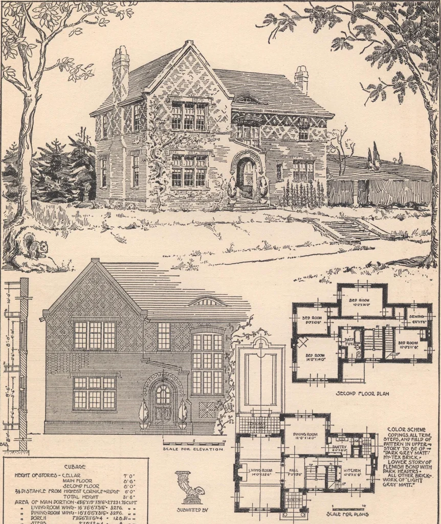 An illustration from The hy-tex house of moderate cost, 1914, leaf 74