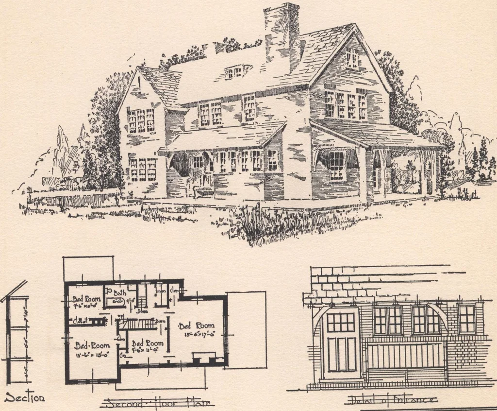 An illustration from The hy-tex house of moderate cost, 1914, leaf 75