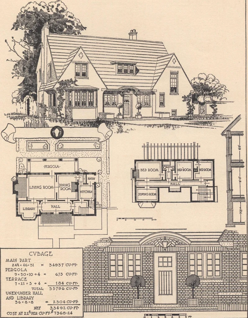 An illustration from The hy-tex house of moderate cost, 1914, leaf 8