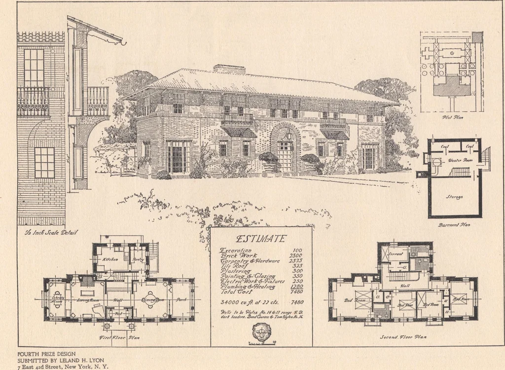 An illustration from The hy-tex house of moderate cost, 1914, leaf 9