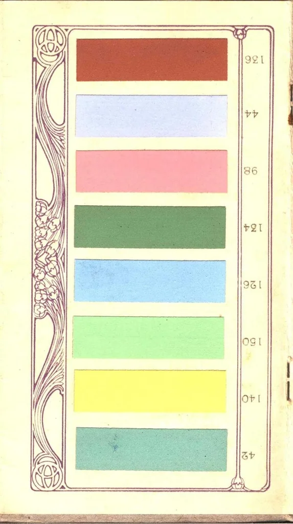 An illustration from Hygienic kalsomine and frescoe colors., 1907, leaf 5