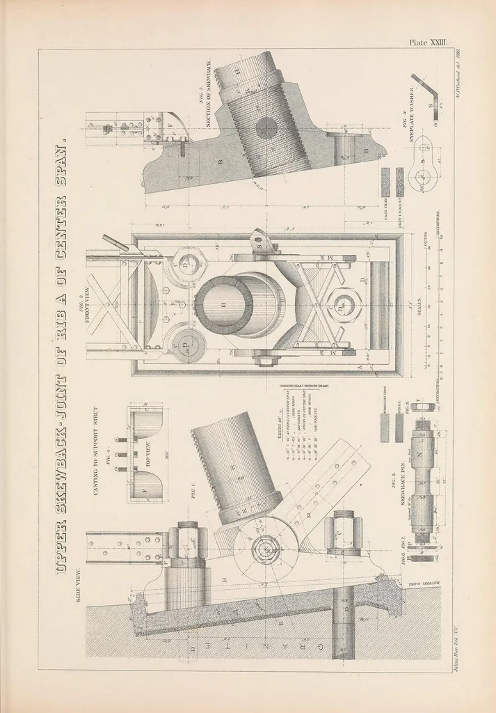 An illustration from Illinois and St. Louis Bridge, 1880, leaf 51