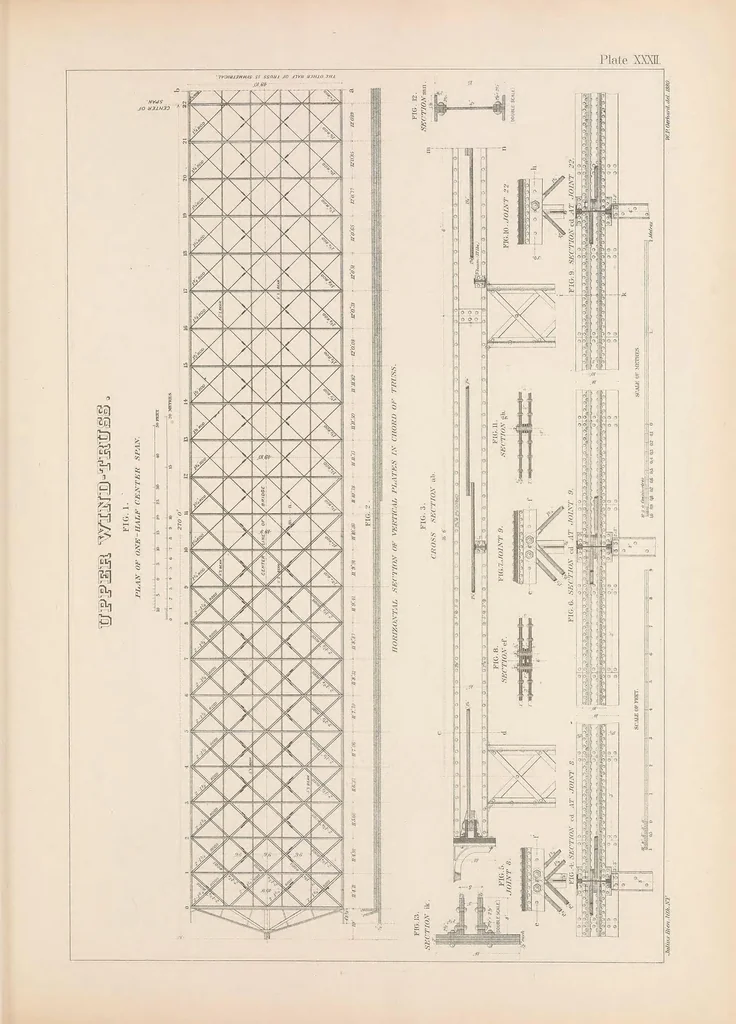 An illustration from Illinois and St. Louis Bridge, 1880, leaf 69