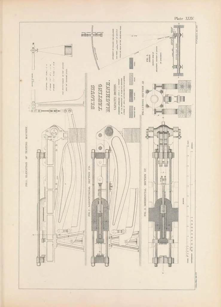 An illustration from Illinois and St. Louis Bridge, 1880, leaf 75
