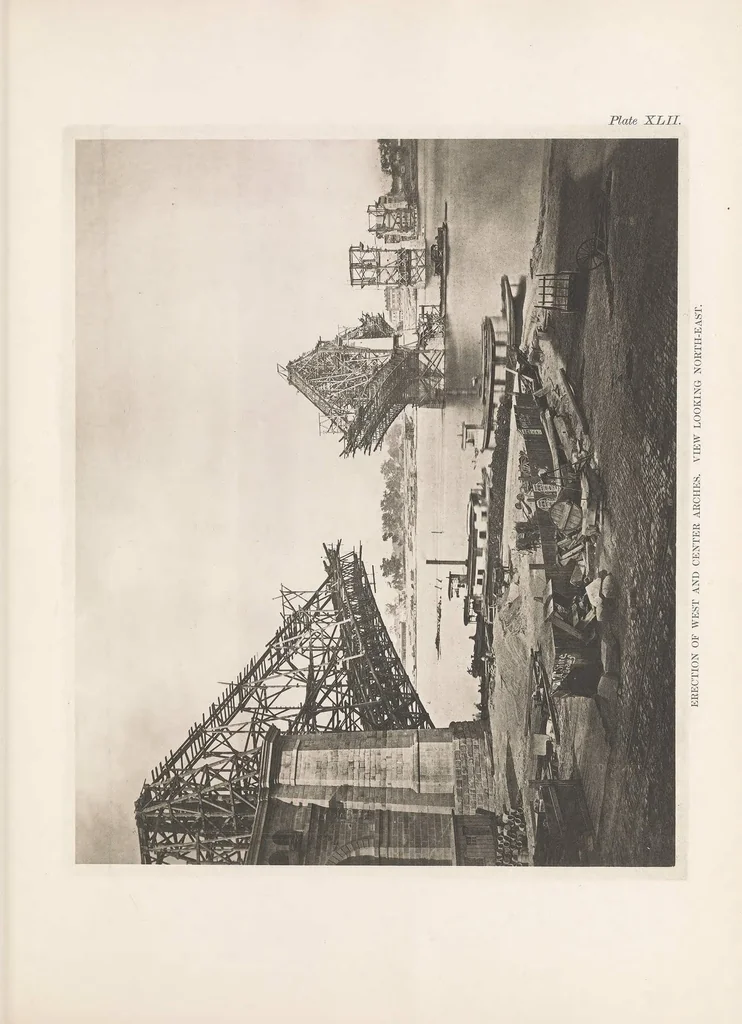 An illustration from Illinois and St. Louis Bridge, 1880, leaf 89