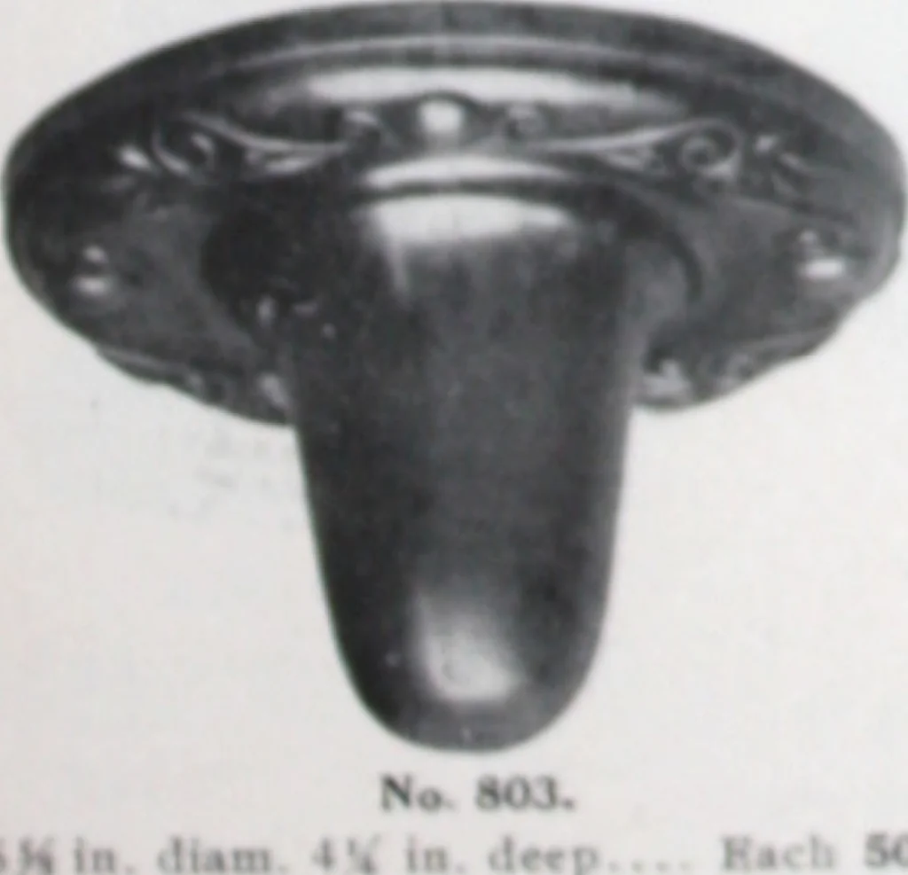 An illustration from Illustrated catalog of ornamental spun and stamped shells and fittings for gas and electric fixtures manufactured by the Standard Metal Spinning Co., 1914, leaf 12