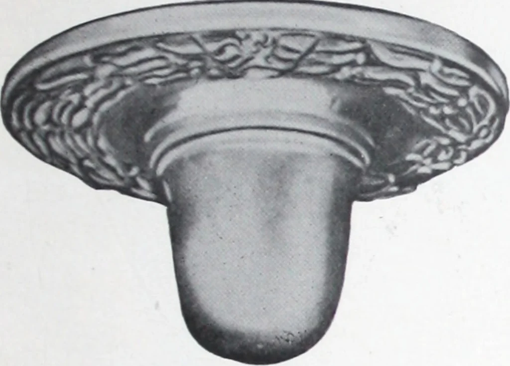 An illustration from Illustrated catalog of ornamental spun and stamped shells and fittings for gas and electric fixtures manufactured by the Standard Metal Spinning Co., 1914, leaf 16