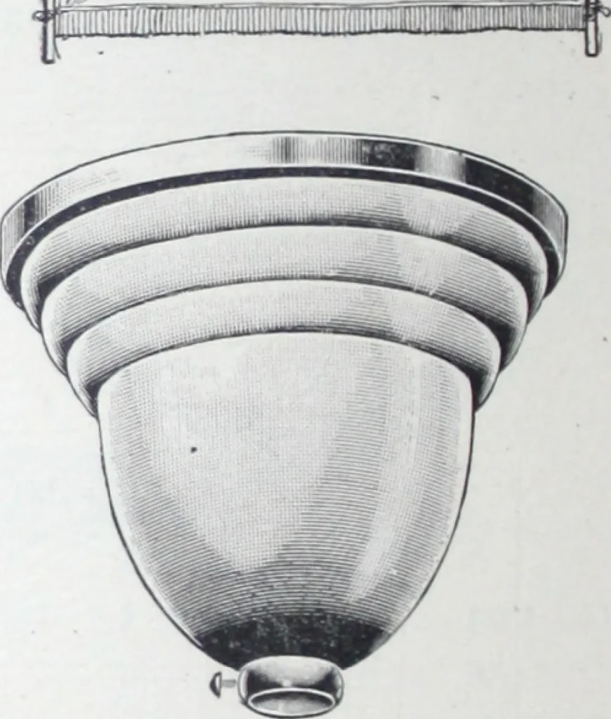 An illustration from Illustrated catalog of ornamental spun and stamped shells and fittings for gas and electric fixtures manufactured by the Standard Metal Spinning Co., 1914, leaf 19