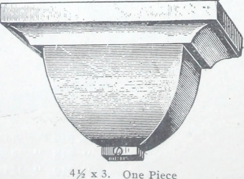 An illustration from Illustrated catalog of ornamental spun and stamped shells and fittings for gas and electric fixtures manufactured by the Standard Metal Spinning Co., 1914, leaf 19