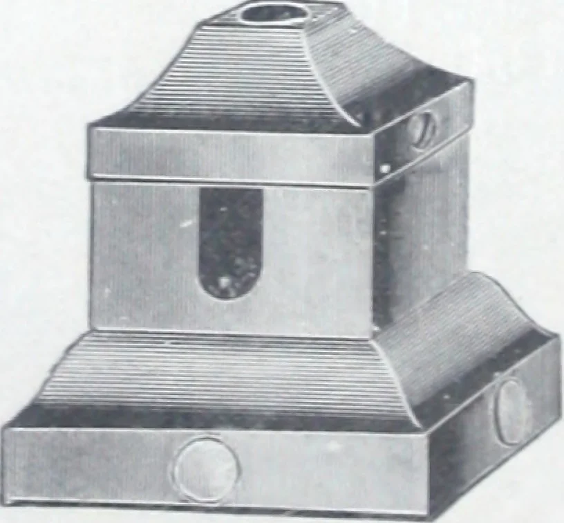 An illustration from Illustrated catalog of ornamental spun and stamped shells and fittings for gas and electric fixtures manufactured by the Standard Metal Spinning Co., 1914, leaf 21