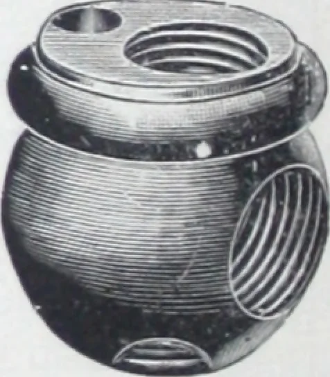 An illustration from Illustrated catalog of ornamental spun and stamped shells and fittings for gas and electric fixtures manufactured by the Standard Metal Spinning Co., 1914, leaf 23