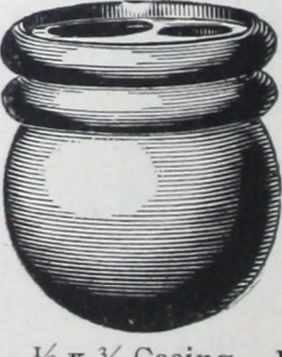 An illustration from Illustrated catalog of ornamental spun and stamped shells and fittings for gas and electric fixtures manufactured by the Standard Metal Spinning Co., 1914, leaf 23