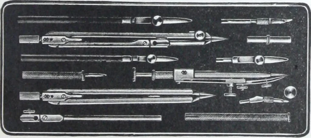 An illustration from Illustrated catalogue and price-list of drawing and tracing papers, sun print papers and equipments, drawing instruments and materials, surveying instruments, accessories, etc. / Kolesch & Company., 1917, leaf 52