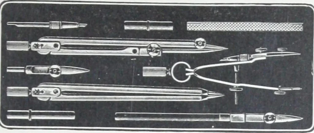 An illustration from Illustrated catalogue and price-list of drawing and tracing papers, sun print papers and equipments, drawing instruments and materials, surveying instruments, accessories, etc. / Kolesch & Company., 1917, leaf 58