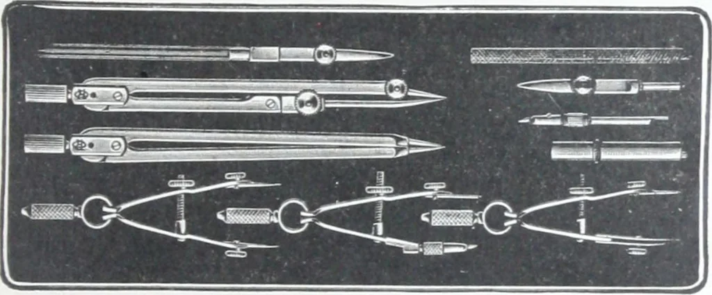 An illustration from Illustrated catalogue and price-list of drawing and tracing papers, sun print papers and equipments, drawing instruments and materials, surveying instruments, accessories, etc. / Kolesch & Company., 1917, leaf 58