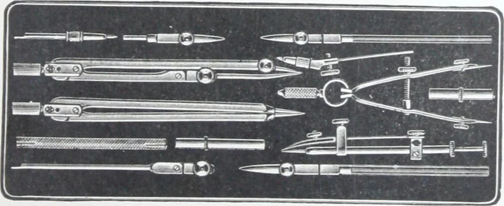 An illustration from Illustrated catalogue and price-list of drawing and tracing papers, sun print papers and equipments, drawing instruments and materials, surveying instruments, accessories, etc. / Kolesch & Company., 1917, leaf 58