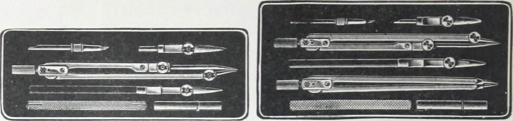 An illustration from Illustrated catalogue and price-list of drawing and tracing papers, sun print papers and equipments, drawing instruments and materials, surveying instruments, accessories, etc. / Kolesch & Company., 1917, leaf 59