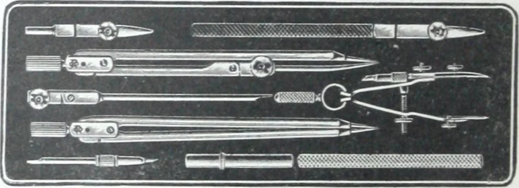 An illustration from Illustrated catalogue and price-list of drawing and tracing papers, sun print papers and equipments, drawing instruments and materials, surveying instruments, accessories, etc. / Kolesch & Company., 1917, leaf 59