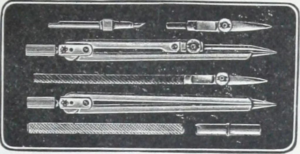 An illustration from Illustrated catalogue and price-list of drawing and tracing papers, sun print papers and equipments, drawing instruments and materials, surveying instruments, accessories, etc. / Kolesch & Company., 1917, leaf 60