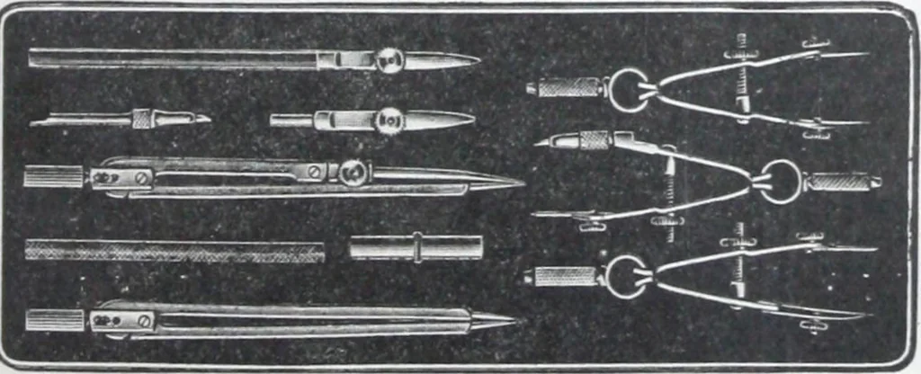 An illustration from Illustrated catalogue and price-list of drawing and tracing papers, sun print papers and equipments, drawing instruments and materials, surveying instruments, accessories, etc. / Kolesch & Company., 1917, leaf 60