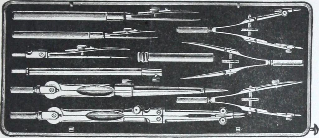 An illustration from Illustrated catalogue and price-list of drawing and tracing papers, sun print papers and equipments, drawing instruments and materials, surveying instruments, accessories, etc. / Kolesch & Company., 1917, leaf 70