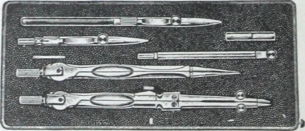 An illustration from Illustrated catalogue and price-list of drawing and tracing papers, sun print papers and equipments, drawing instruments and materials, surveying instruments, accessories, etc. / Kolesch & Company., 1917, leaf 71