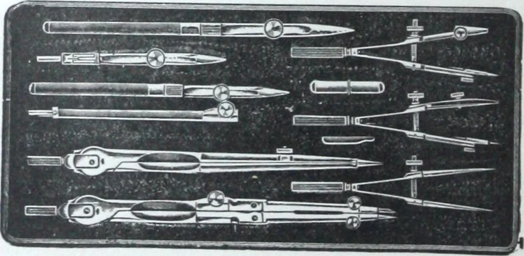 An illustration from Illustrated catalogue and price-list of drawing and tracing papers, sun print papers and equipments, drawing instruments and materials, surveying instruments, accessories, etc. / Kolesch & Company., 1917, leaf 75