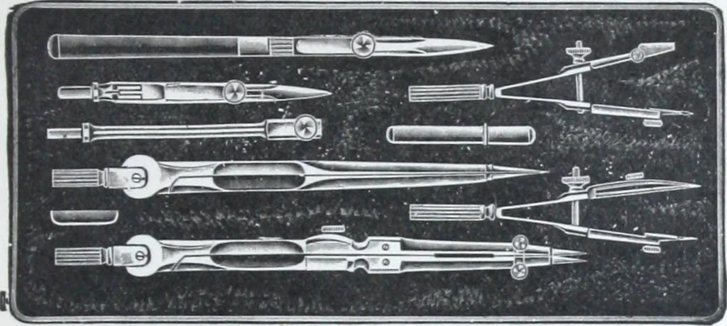 An illustration from Illustrated catalogue and price-list of drawing and tracing papers, sun print papers and equipments, drawing instruments and materials, surveying instruments, accessories, etc. / Kolesch & Company., 1917, leaf 76