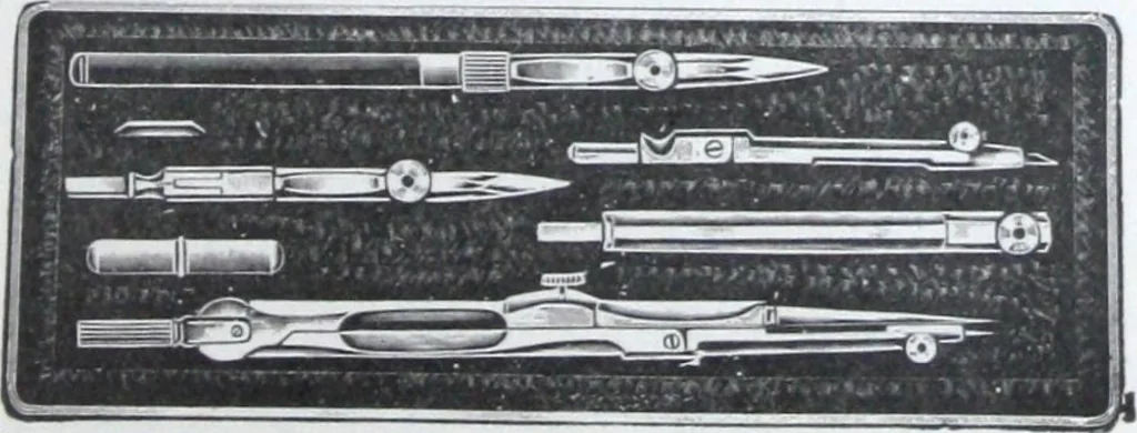 An illustration from Illustrated catalogue and price-list of drawing and tracing papers, sun print papers and equipments, drawing instruments and materials, surveying instruments, accessories, etc. / Kolesch & Company., 1917, leaf 76