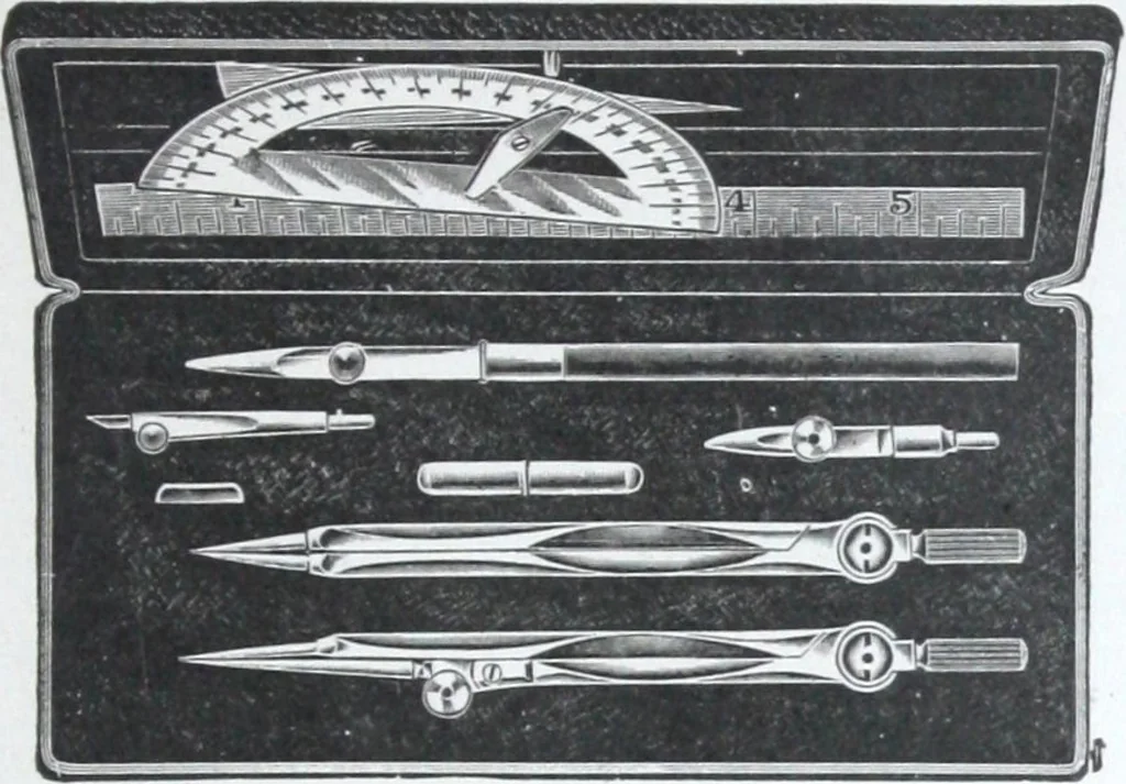 An illustration from Illustrated catalogue and price-list of drawing and tracing papers, sun print papers and equipments, drawing instruments and materials, surveying instruments, accessories, etc. / Kolesch & Company., 1917, leaf 78