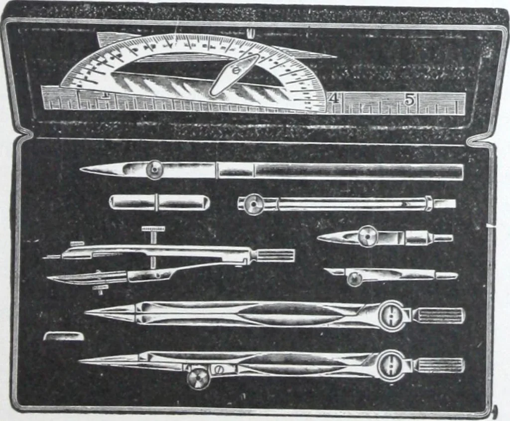 An illustration from Illustrated catalogue and price-list of drawing and tracing papers, sun print papers and equipments, drawing instruments and materials, surveying instruments, accessories, etc. / Kolesch & Company., 1917, leaf 78