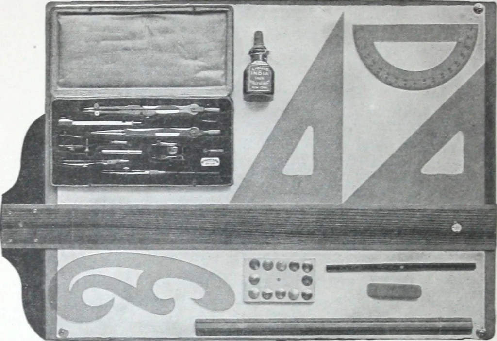 An illustration from Illustrated catalogue and price-list of drawing and tracing papers, sun print papers and equipments, drawing instruments and materials, surveying instruments, accessories, etc. / Kolesch & Company., 1917, leaf 79