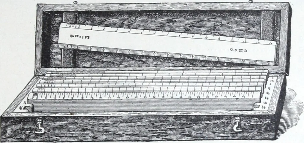 An illustration from Illustrated catalogue and price-list of drawing and tracing papers, sun print papers and equipments, drawing instruments and materials, surveying instruments, accessories, etc. / Kolesch & Company., 1907, leaf 106