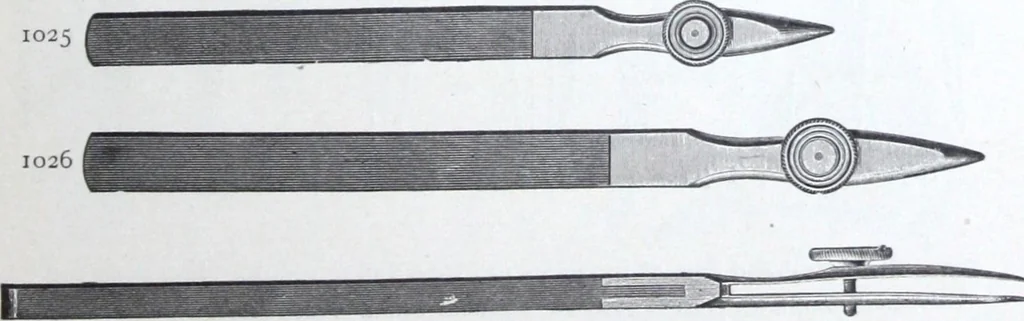An illustration from Illustrated catalogue and price-list of drawing and tracing papers, sun print papers and equipments, drawing instruments and materials, surveying instruments, accessories, etc. / Kolesch & Company., 1907, leaf 36